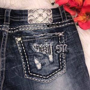 Miss me distressed skinny stretchy jeans